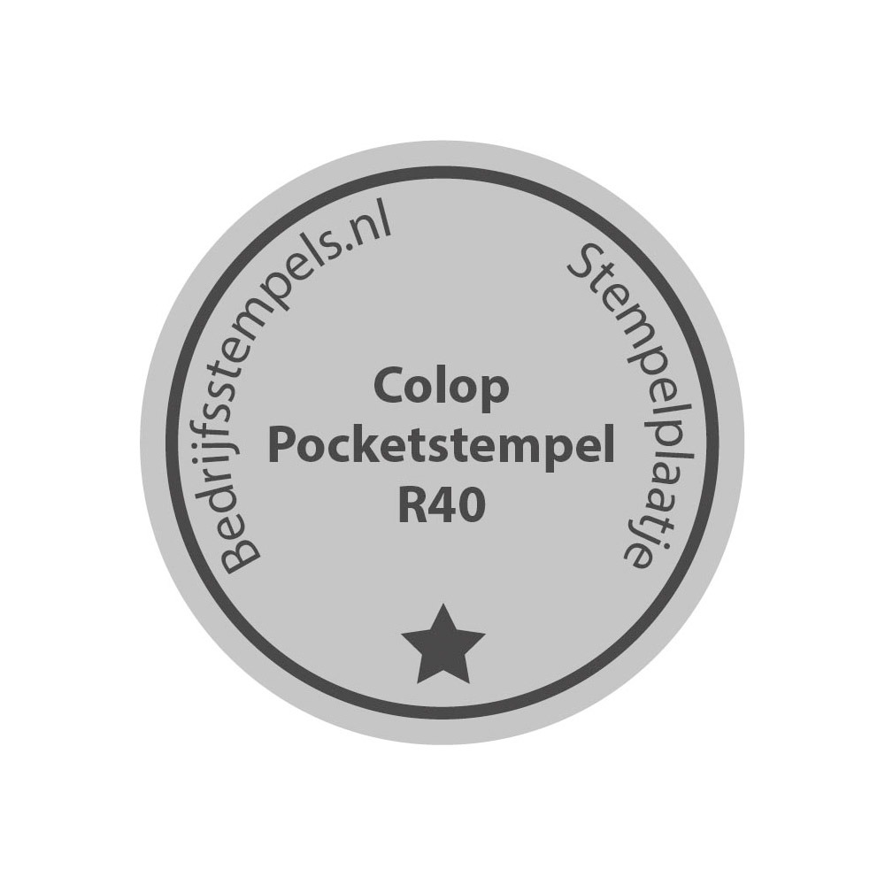 Tekstplaatje Colop Pocket Stamp R40