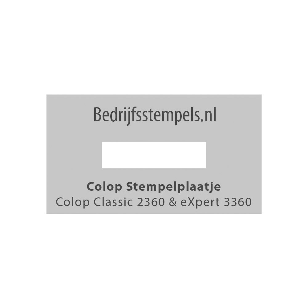 Stempelplaatje Colop 2360 & 3360