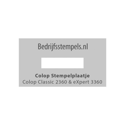 Stempelplaatje Colop 2360 & 3360