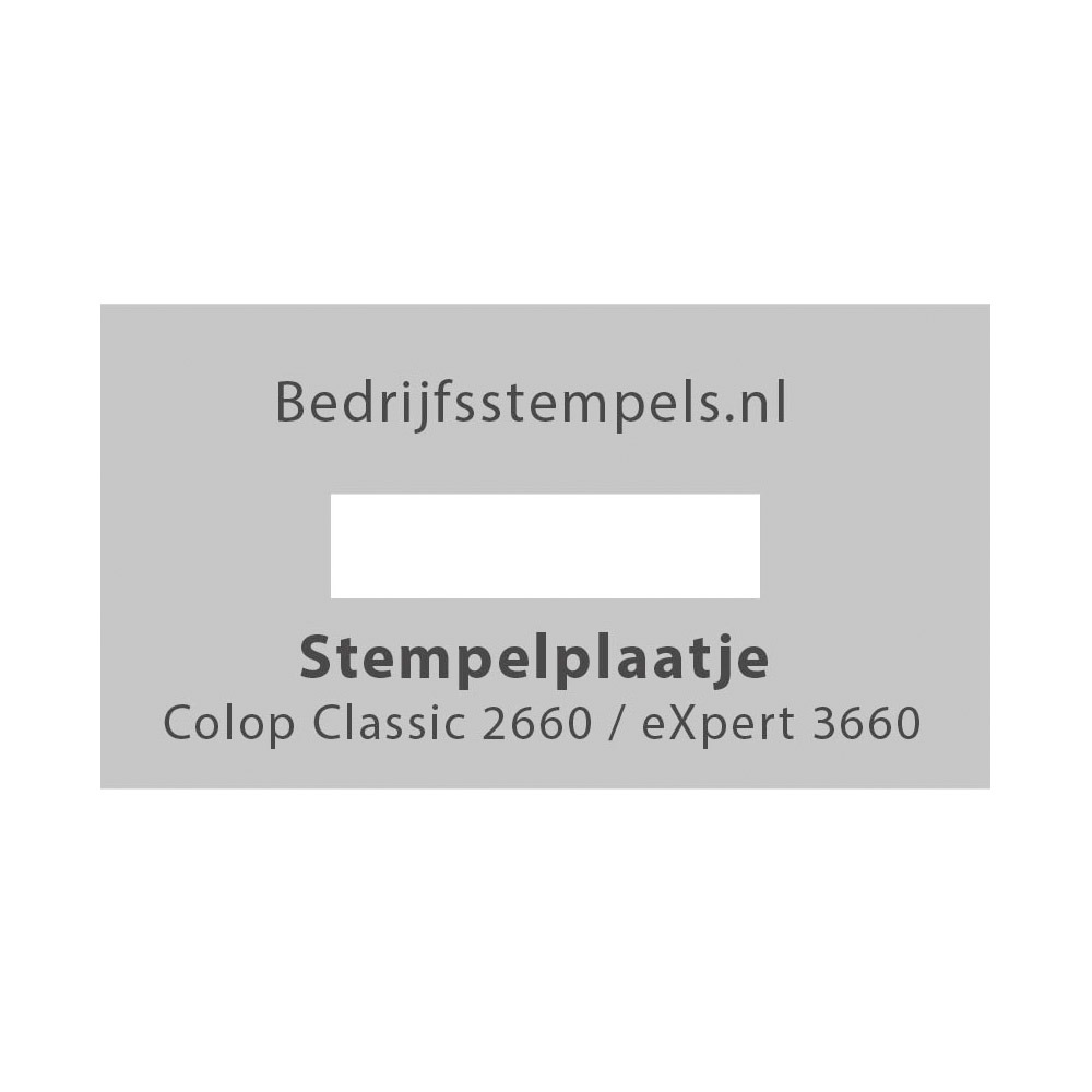 Stempelplaatje Colop 2660 & 3660