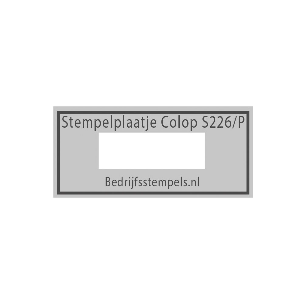 Stempelplaatje Colop printer 226/P