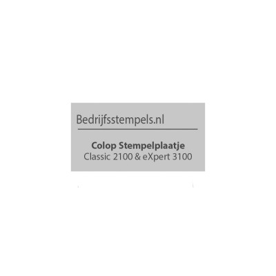 Stempelplaatje Colop 2100 & 3100