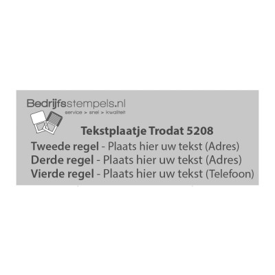 Trodat Professional 5208 stempelplaatje