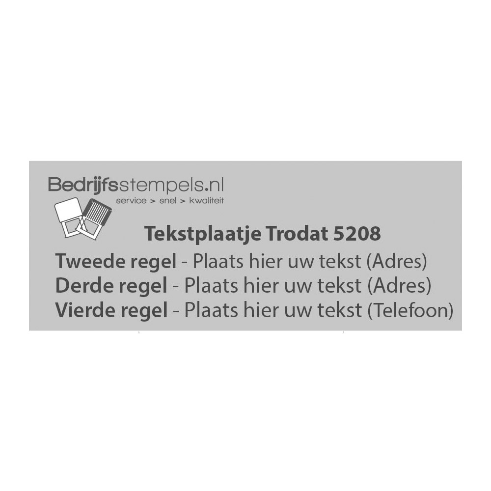 Trodat Professional 5208 stempelplaatje