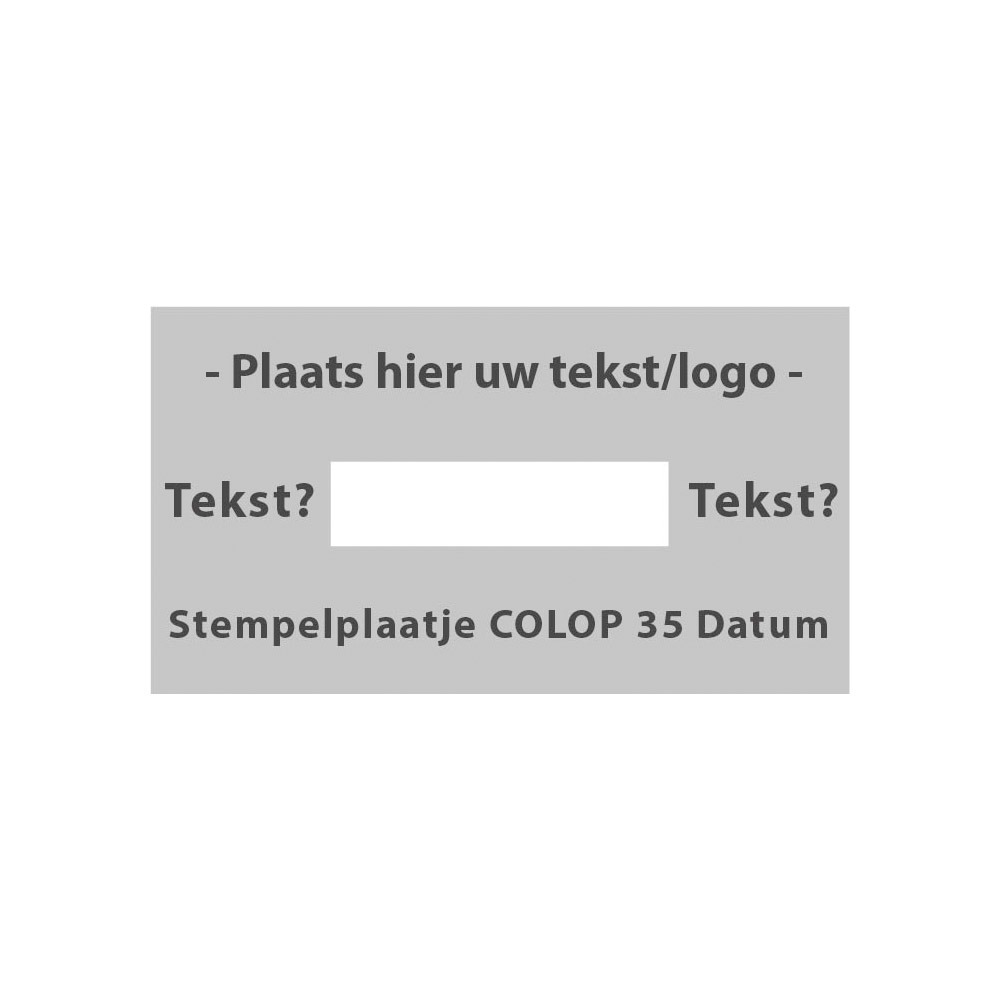 Tekstplaatje Colop Printer 35 Datum