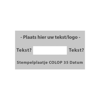 Tekstplaatje Colop Printer 35 Datum