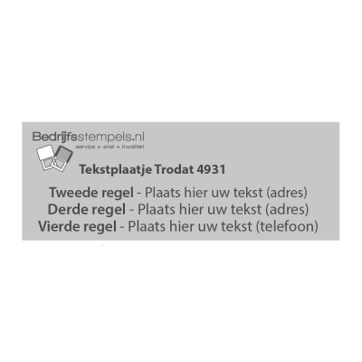 Trodat Printy 4931 tekstplaatje