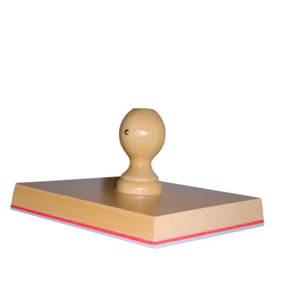 Grote Houten Handstempel 190 x 190 mm