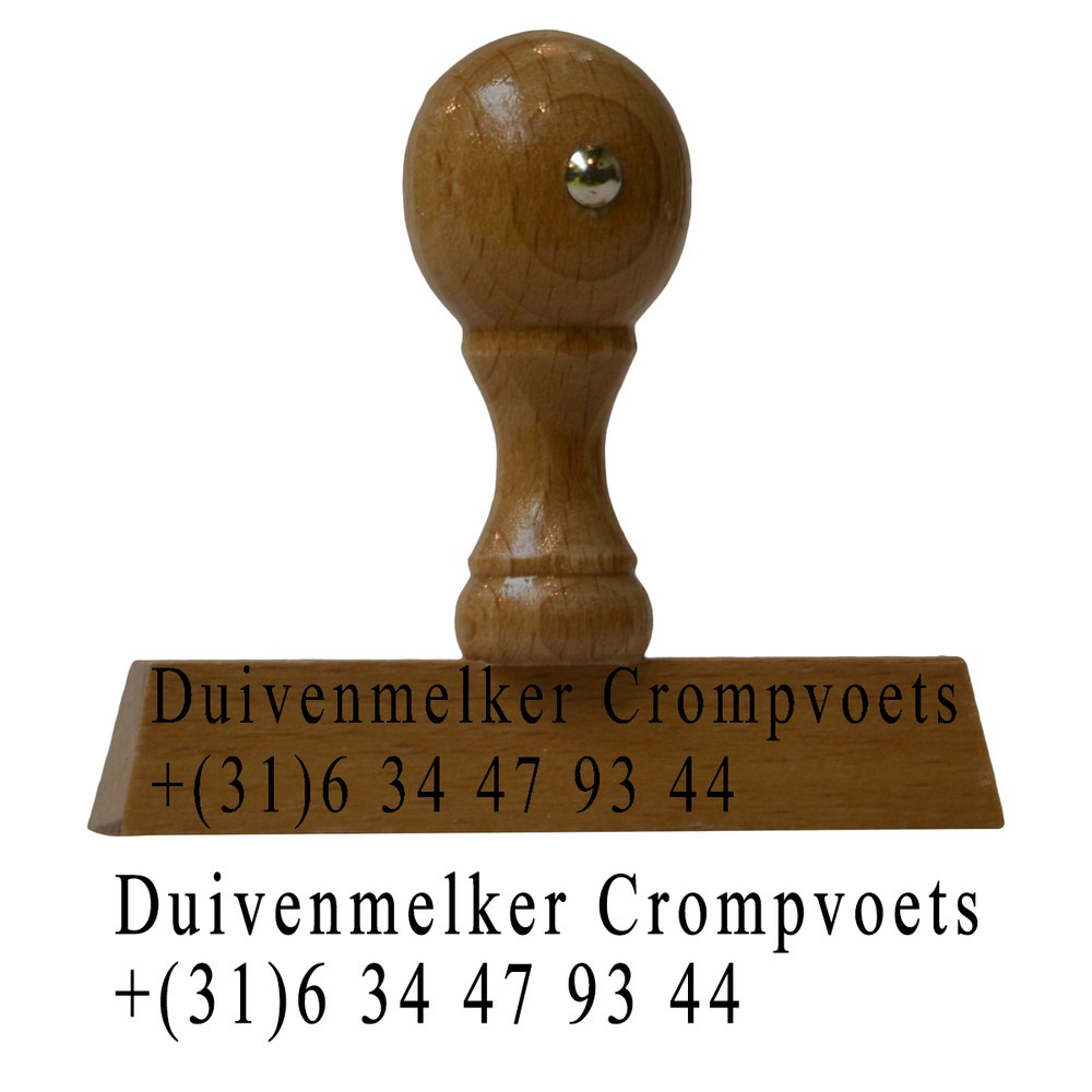 Duiven handstempel 80 x 10 mm