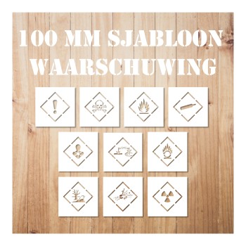 Sjablonen sets symbolen waarschuwing