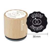 Houten handstempel Woodies Wedding Invitation ring