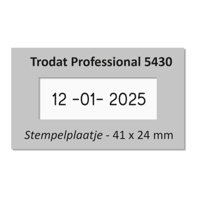Trodat Professional 5430/D stempelplaat