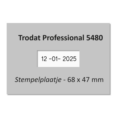 Trodat Professional 5480/D tekstplaatje