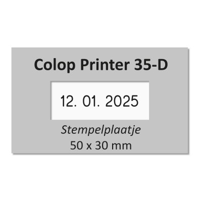 Tekstplaatje Colop Printer 35 Datum