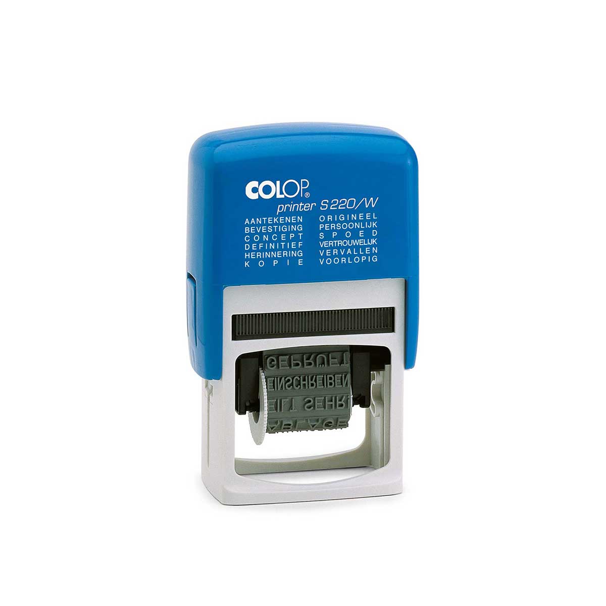 Stempel met standaard teksten