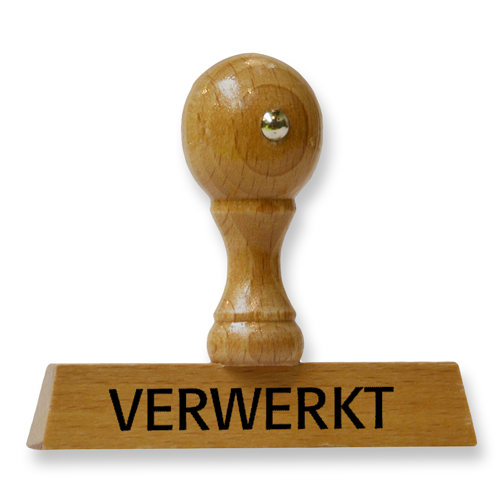 Handstempel VERWERKT