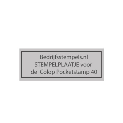 Tekstplaatje Colop Pocket 40