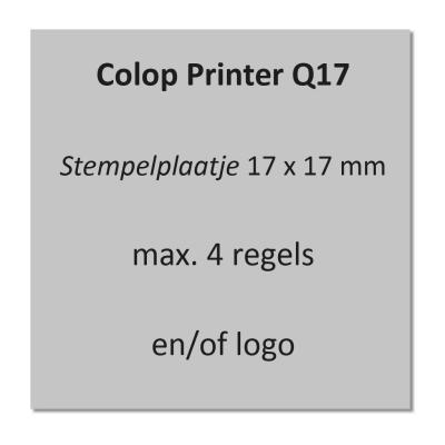 Colop Printer Q17 stempelplaatje | Bedrijfsstempels.nl