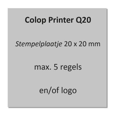 Colop Printer Q20 stempelplaatje