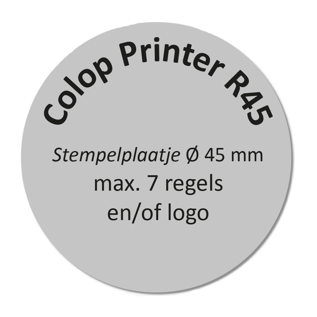 Colop Printer R45 tekstplaatje