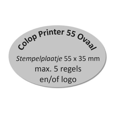 Tekstplaatje Colop Printer Ovaal 55