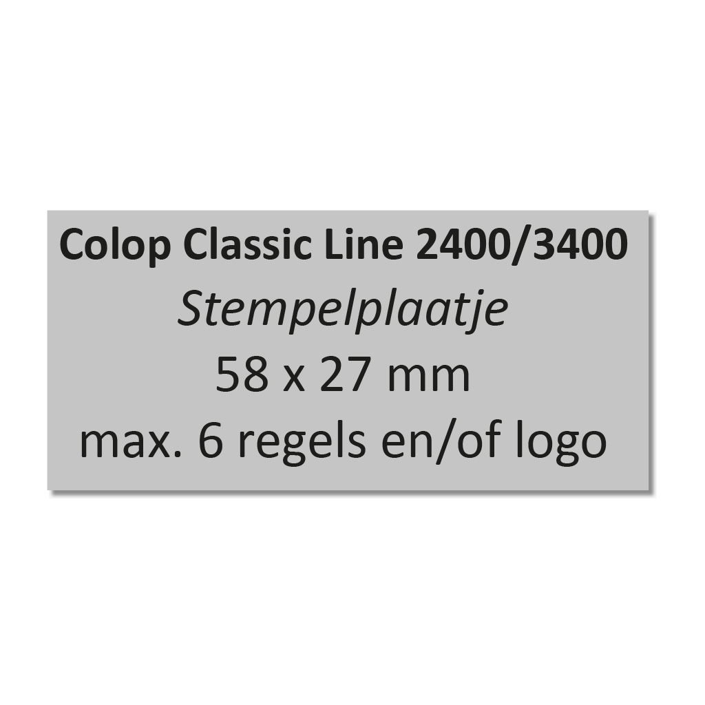 Colop 2400 & 3400 stempelplaatje