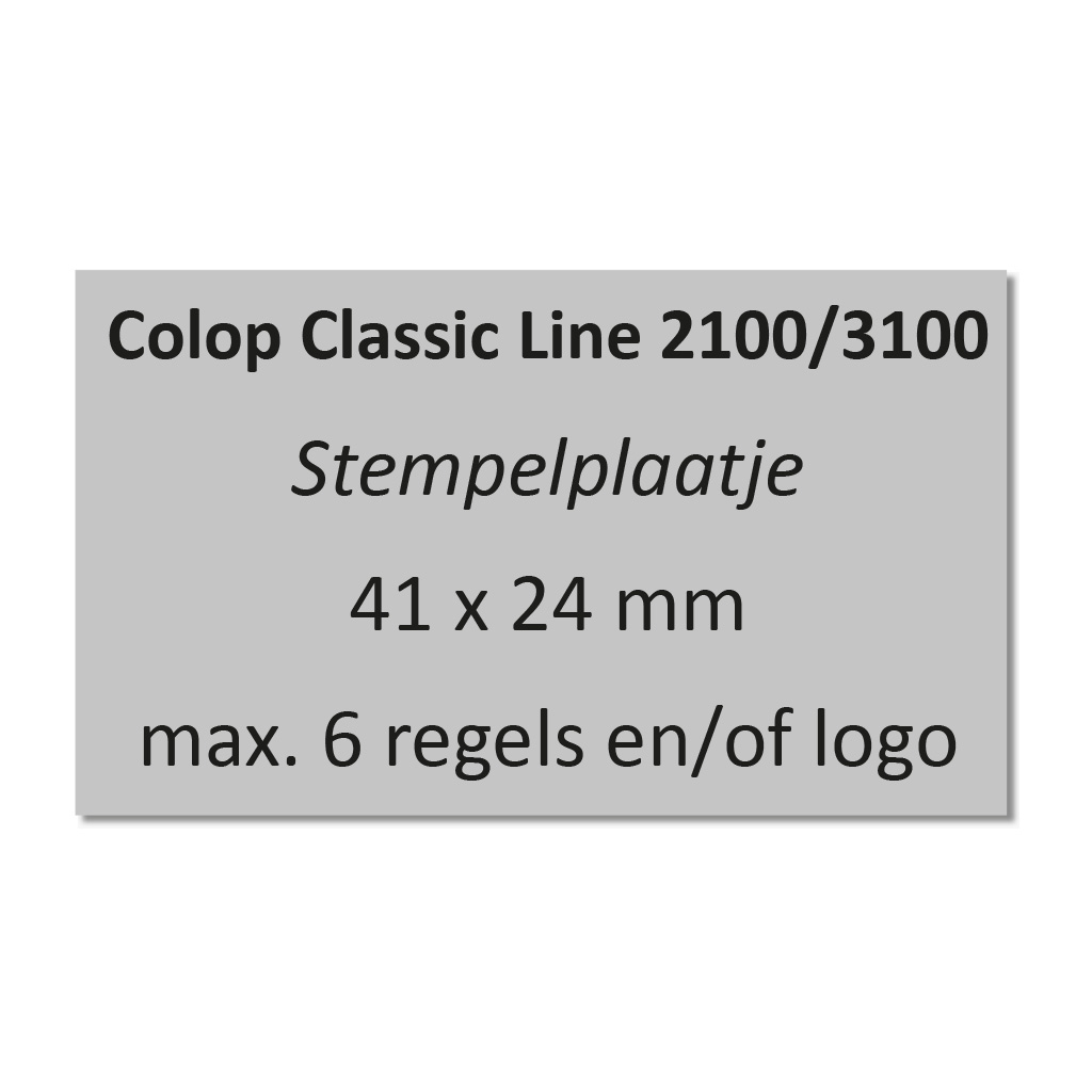 Stempelplaatje Colop 2100 & 3100