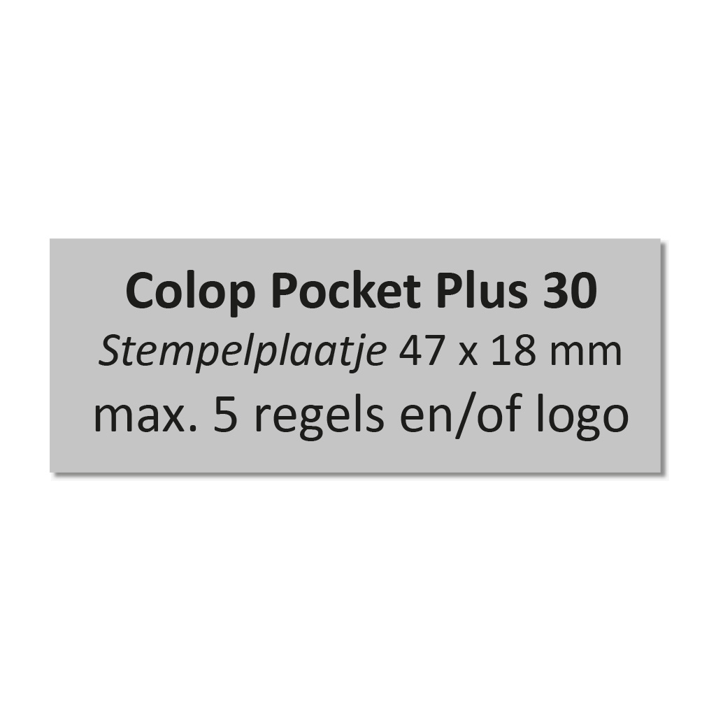 Colop Pocket Stempel 30 stempelplaatje