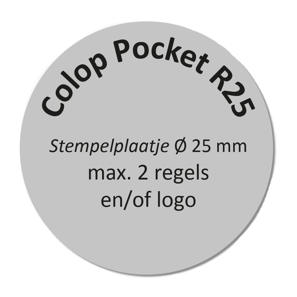 Tekstplaatje Colop Pocket Stamp R25