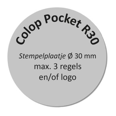 Tekstplaatje Colop Pocket Stamp R30