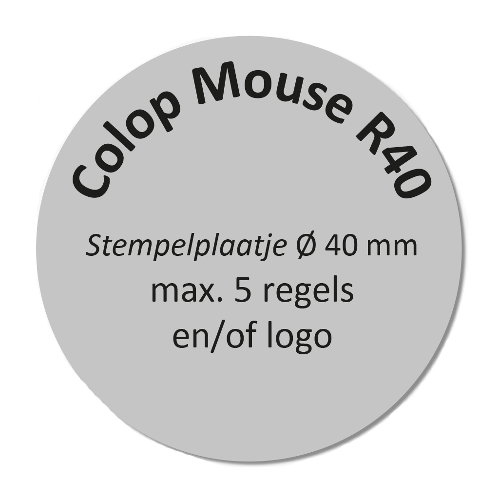 Colop Stamp Mouse R40 tekstplaatje
