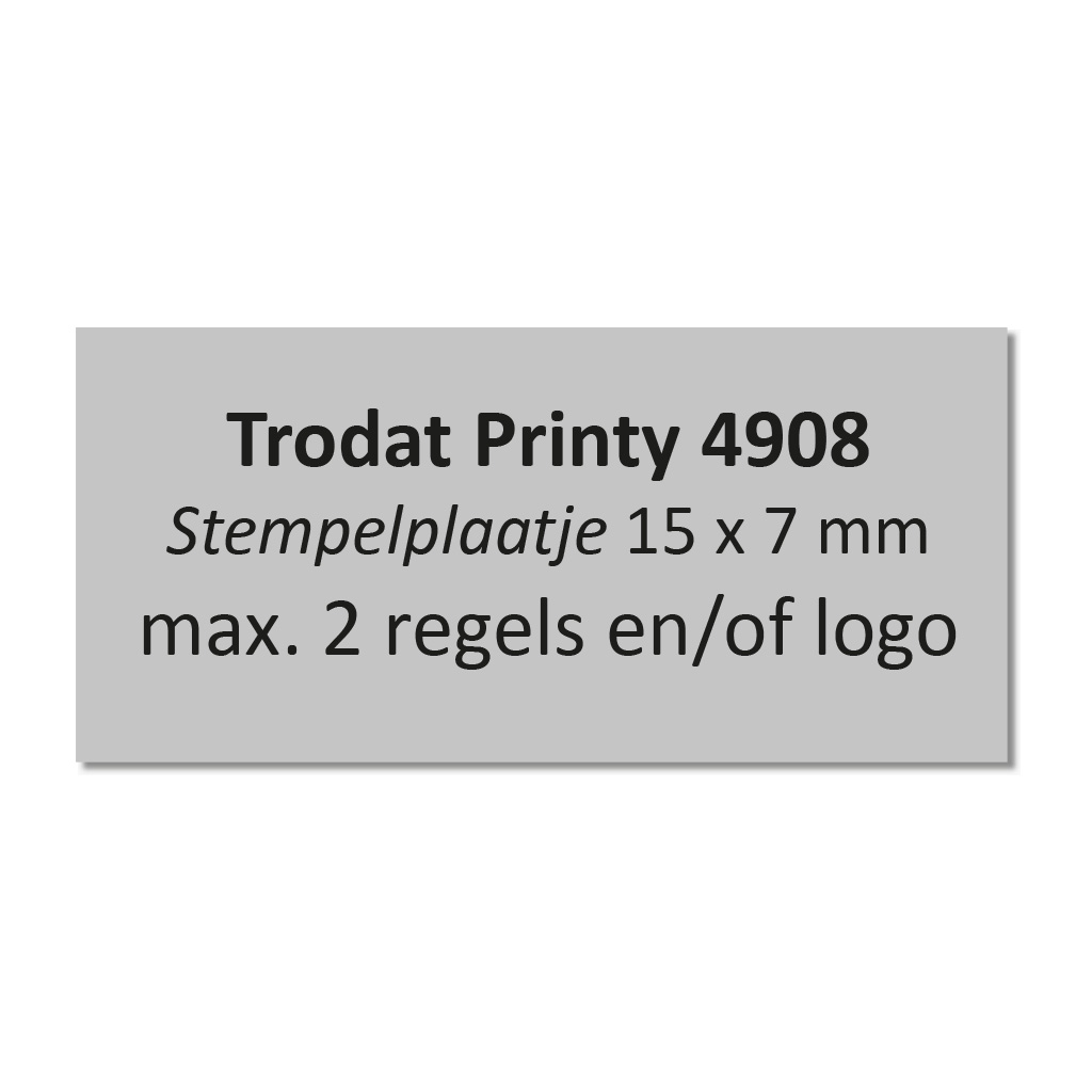 Trodat Printy 4908 Tekstplaatje