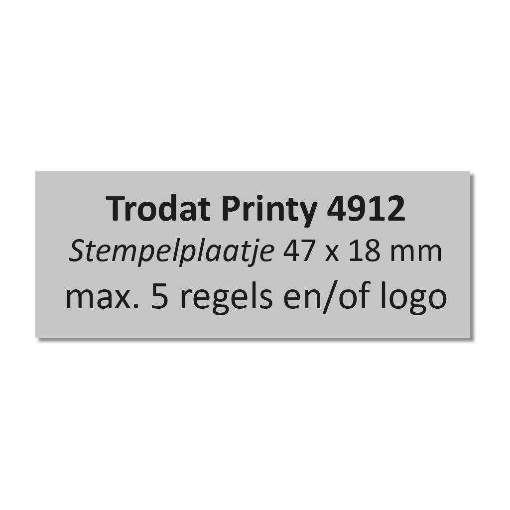 Trodat Printy 4912 Tekstplaatje