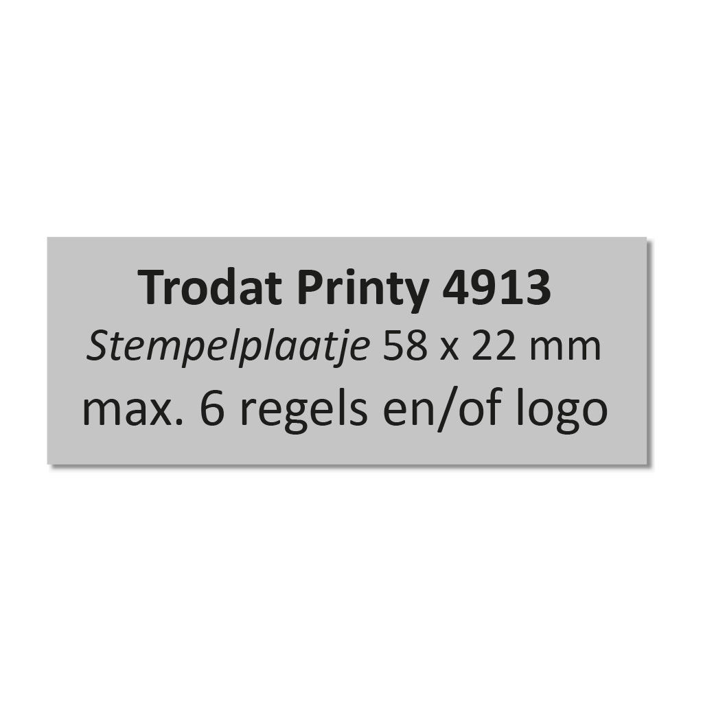 Tekstplaatje Trodat Printy 4913
