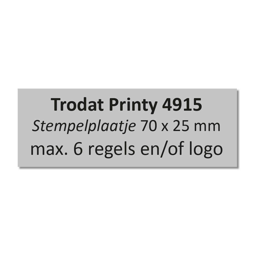 Trodat Printy 4915 Tekstplaatje