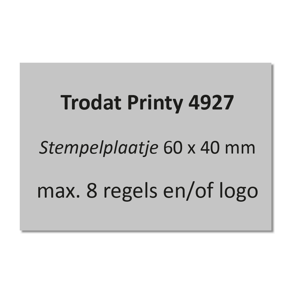 Trodat Printy 4927 Tekstplaatje