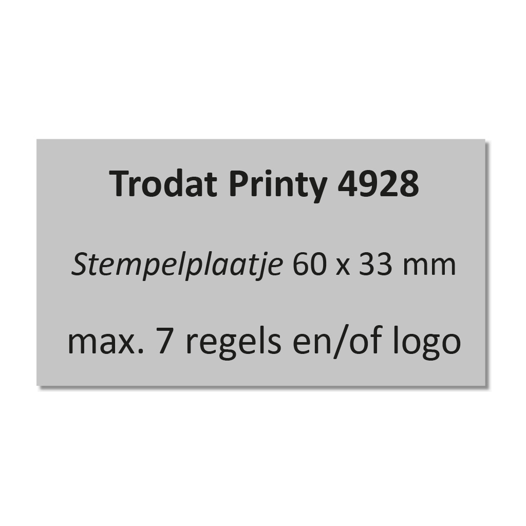 Trodat Printy 4928 Tekstplaatje