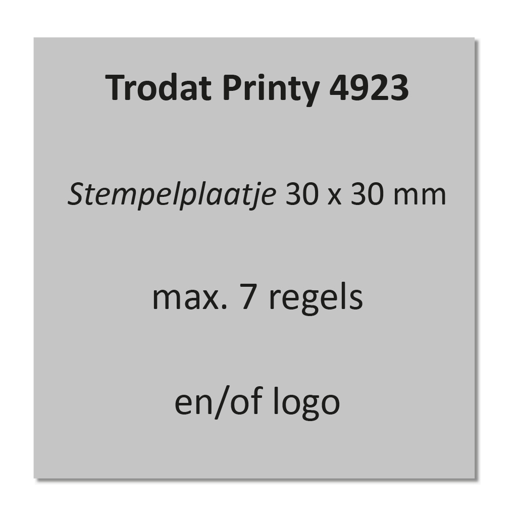 Trodat Printy 4923 Stempelplaatje