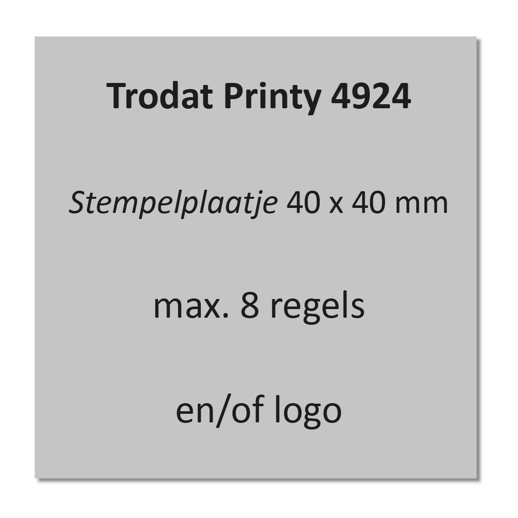 Trodat Printy 4924 Tekstplaatje