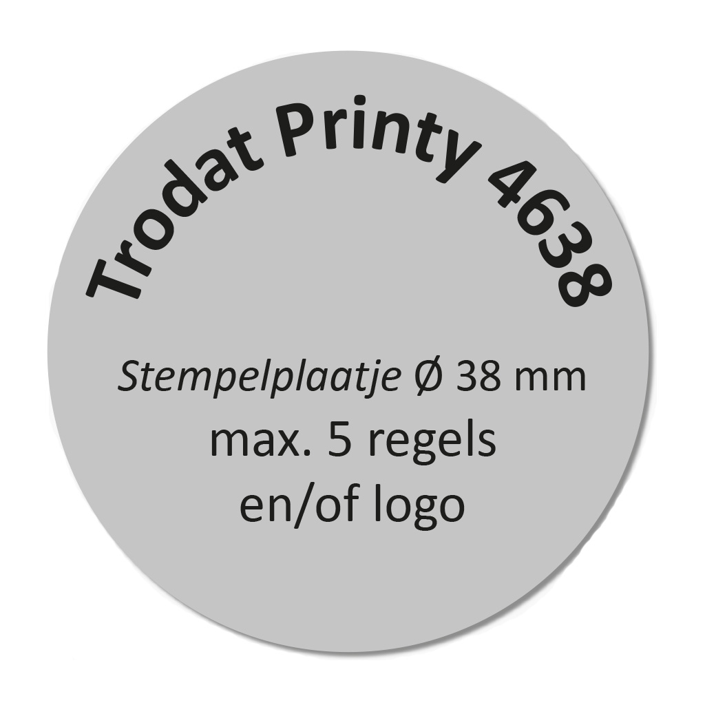 Tekstplaatje Trodat Printy 4638