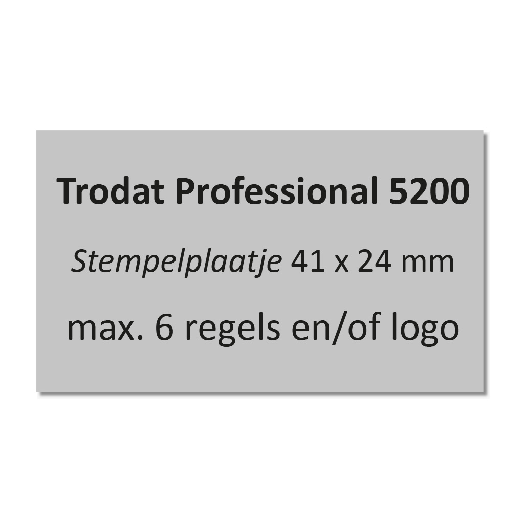 Trodat Professional 5200 tekstplaatje