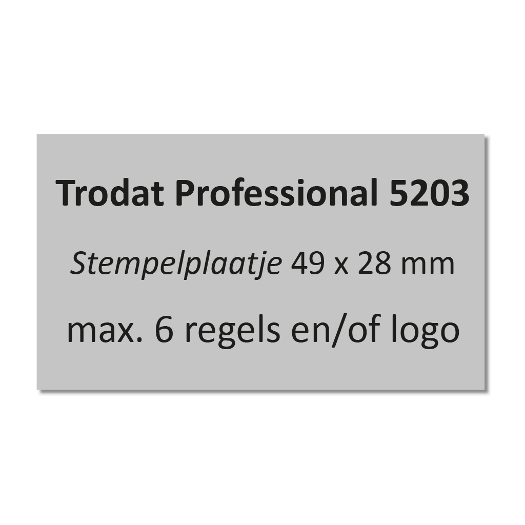 Trodat Professional 5203 stempelplaat
