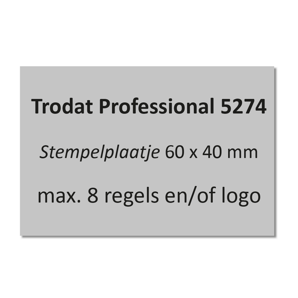 Trodat Professional 5274 stempelplaat