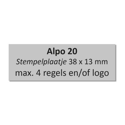 Alpo 20 - Posta 20 stempelplaatje