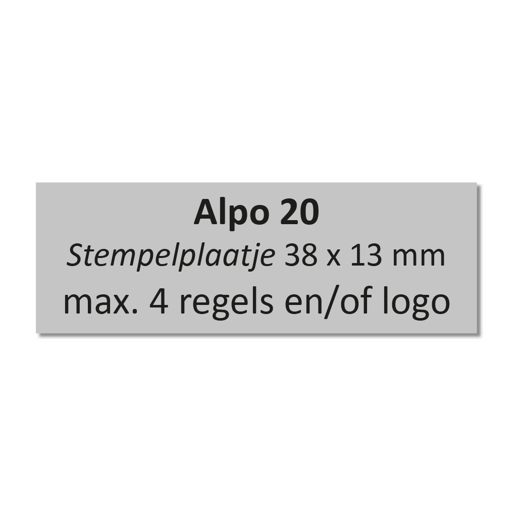 Alpo 20 - Posta 20 stempelplaatje