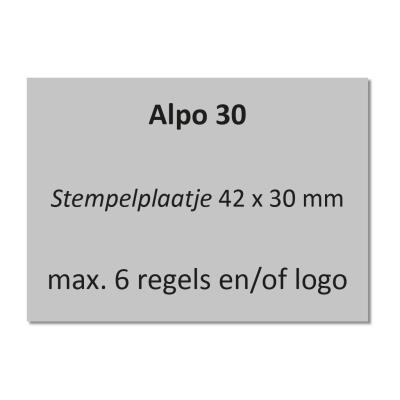 Alpo 30 - Posta 30 stempelplaatje