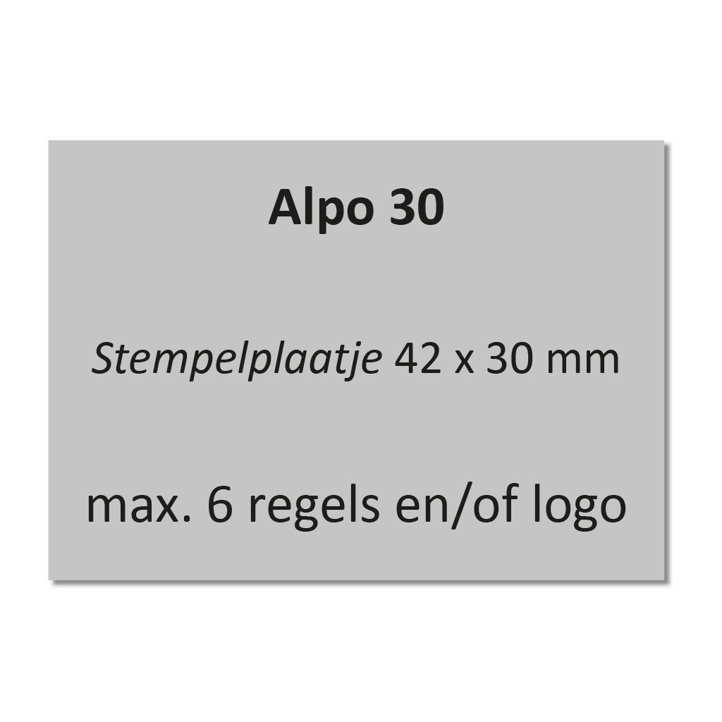 Alpo 30 - Posta 30 stempelplaatje