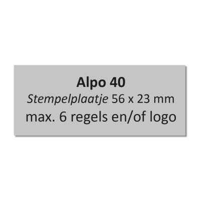 Alpo 40 - Posta 40 stempelplaatje