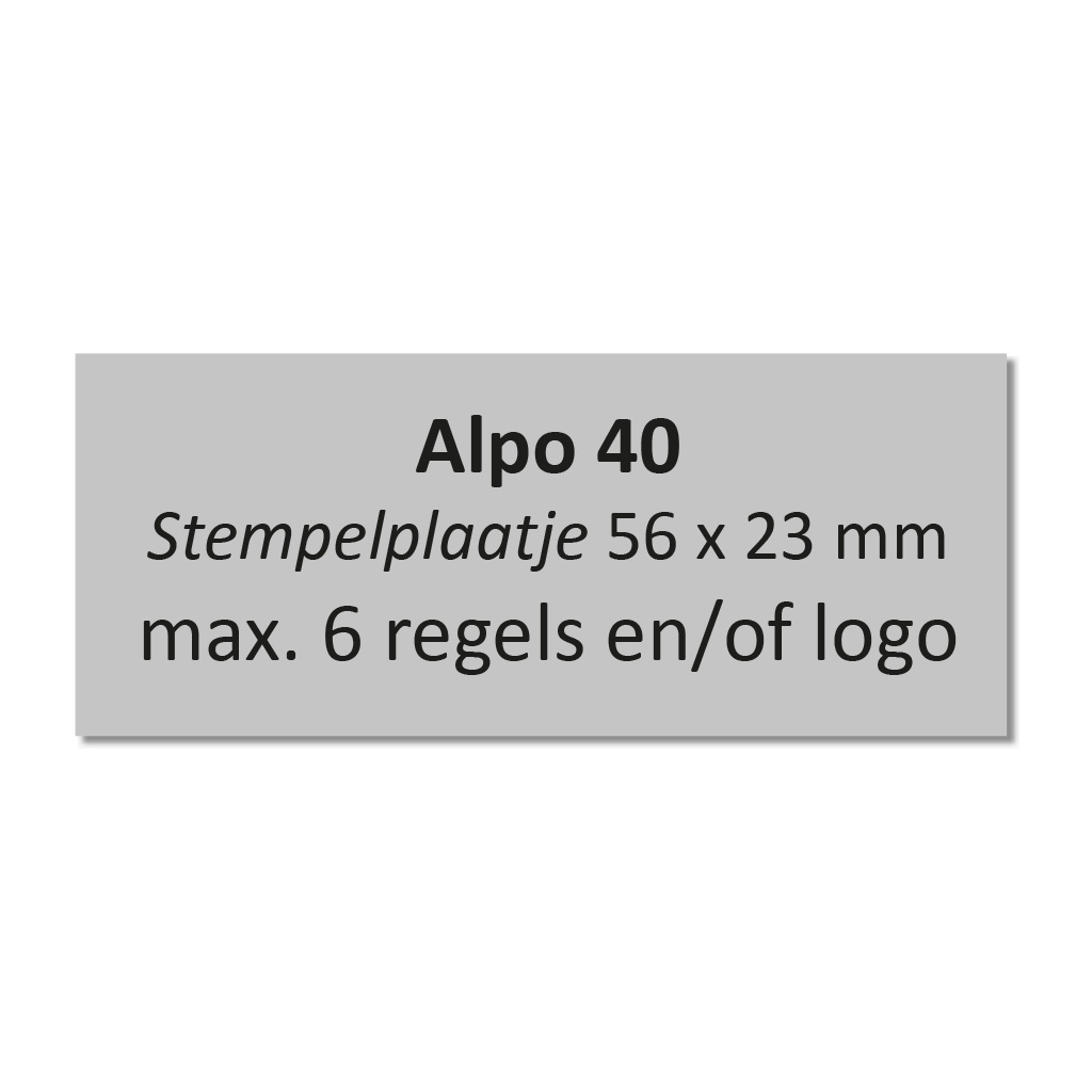 Alpo 40 - Posta 40 stempelplaatje