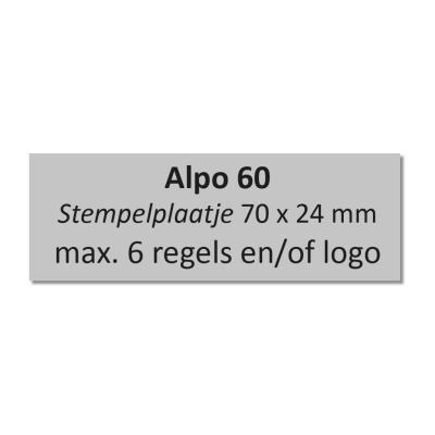 Alpo 60 - Posta 60 stempelplaatje